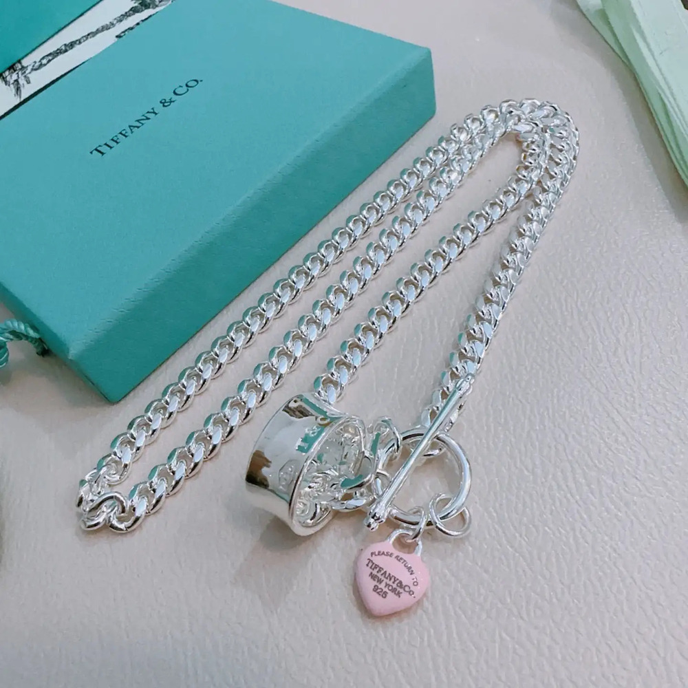 Tiffany & Co. Pink Heart Necklace